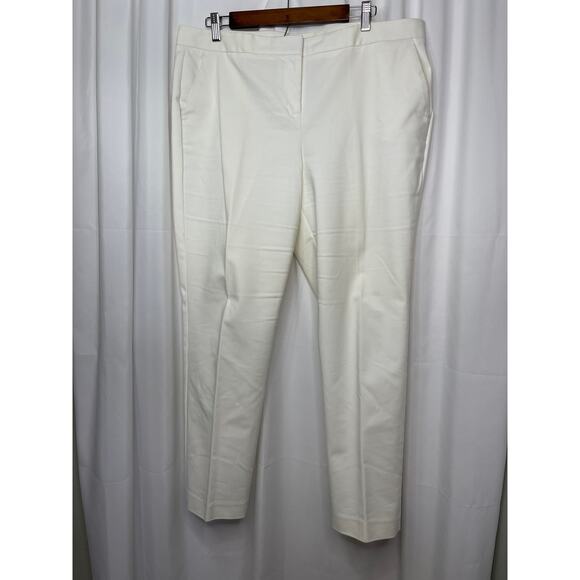 Vince Camuto pants slacks trousers chinos women's 14 white slash pockets work - Picture 11 of 16